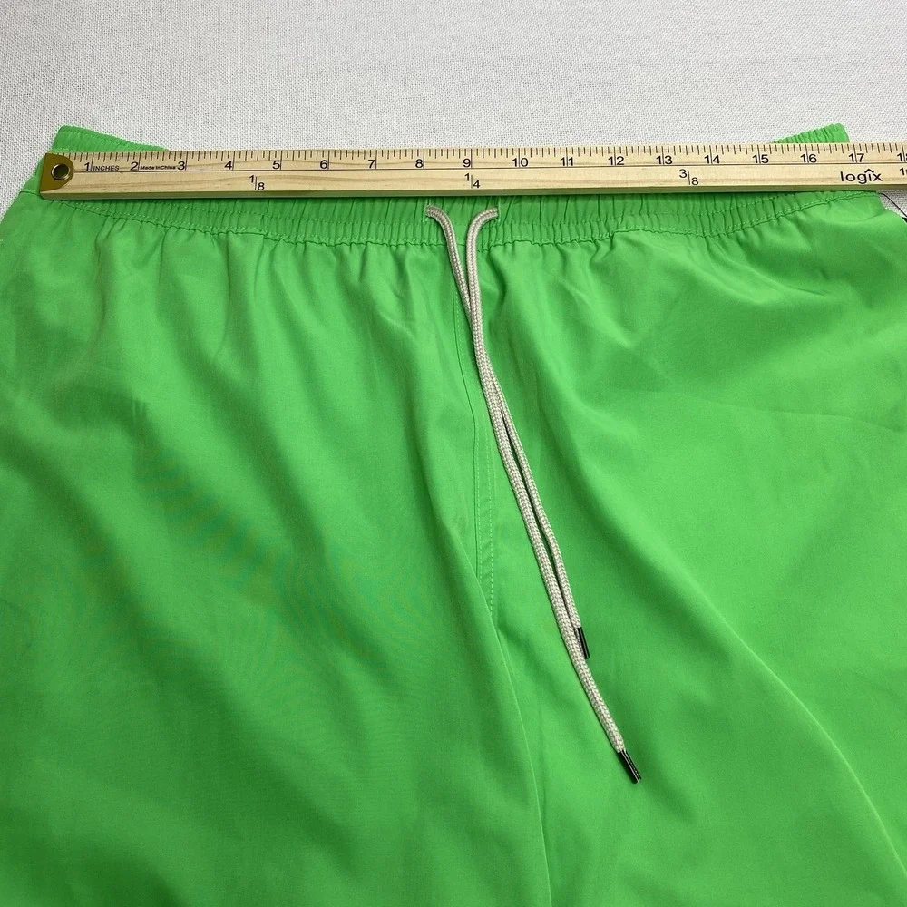 Polo Ralph Lauren Men's XL Neon Green Swim Trunks Shorts Mesh Lined‎